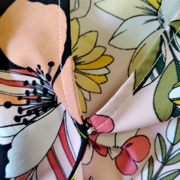 Who What Wear Wrap Maxi Dress Patchwork Floral Boho Cottagecore Medium - Picture 7 of 11